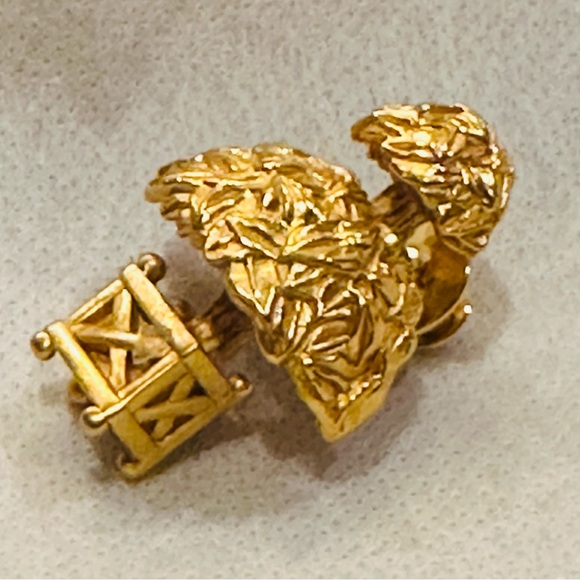 KARL LAGERFELD Topiary tree, brooch, matte gold, Chanel designer, vintage - Picture 4 of 4